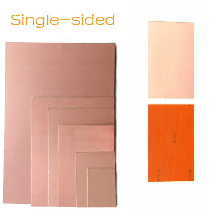 Placa revestida de cobre de doble cara, placa Pcb de circuito laminado de espesor 1,5mm, 7x10cm, 10x15cm, 15x20cm, 20x30cm