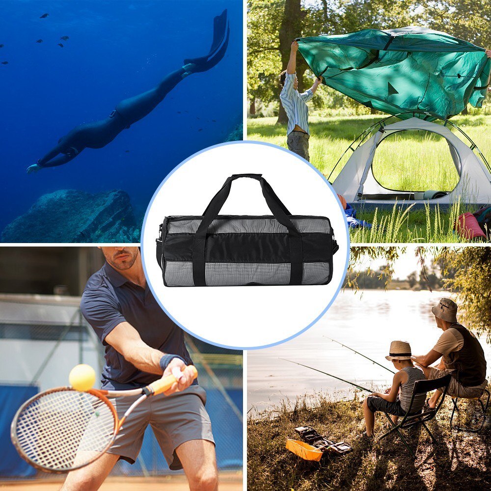 Mesh Duffel Gear Bag Snorkel Equipement Carry Bag for Mask Snorkel Fins Scuba Diving Surfing Gear