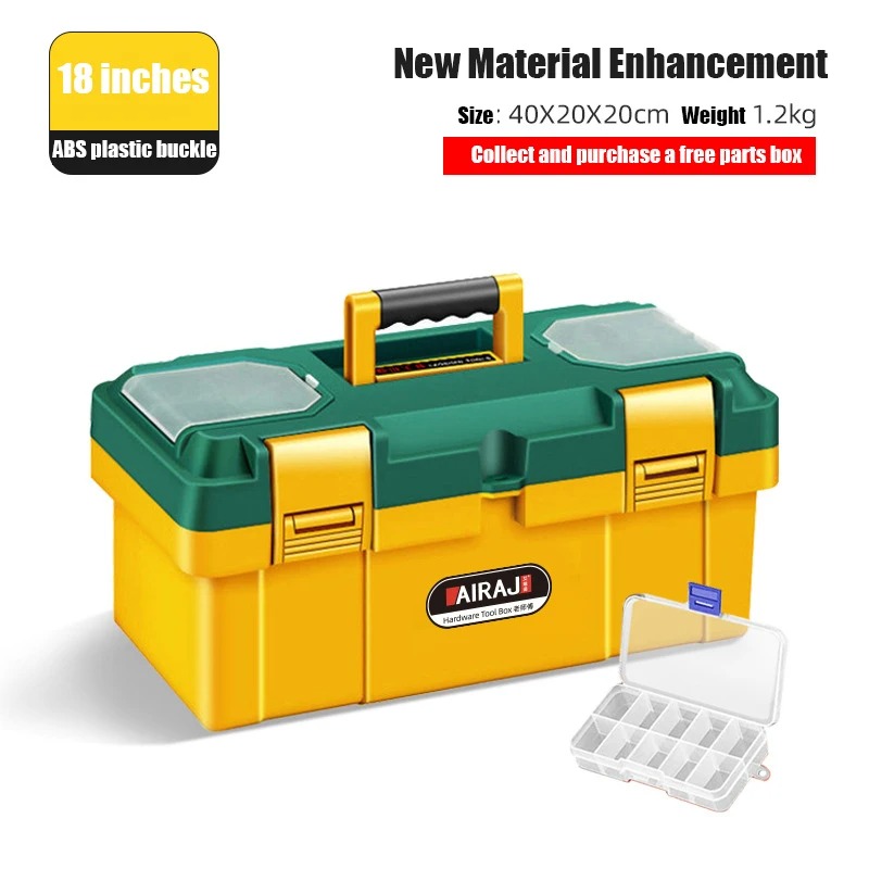 Draagbare Lege Gereedschapskist Hard Plastic Beschermhoes Schokbestendig Waterdichte Veiligheidsopslag Professionele Elektricien Gereedschapskist: YELLOW