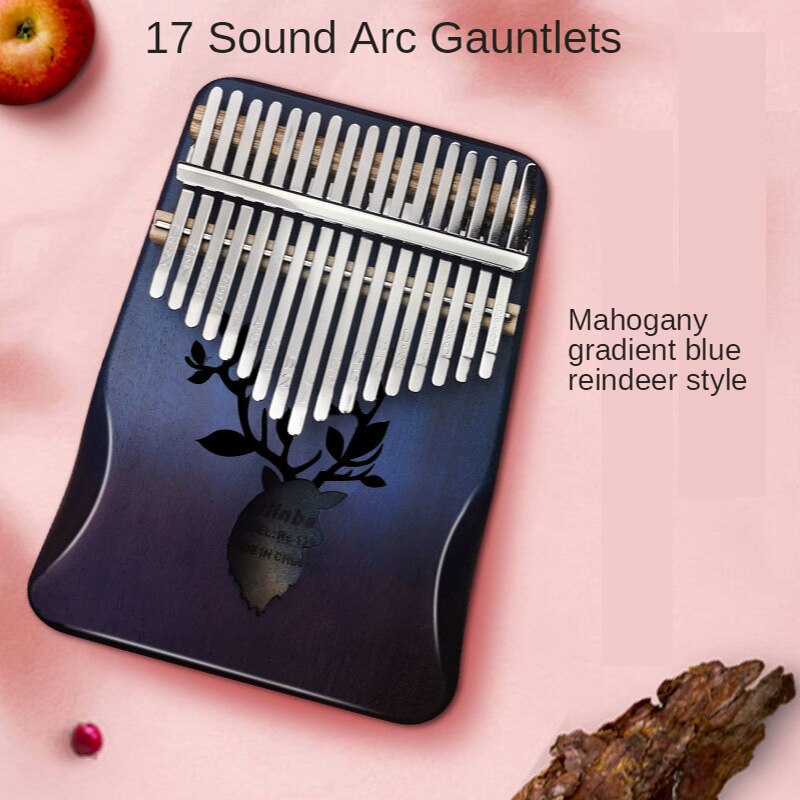 Kalimba-Piano de pulgar de 17 teclas, instrumento Musical, caja de música creativa, hecho con un solo tablero, madera Mbira de