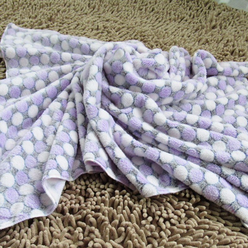 Warm Soft Pet Sleeping Mat Puppy Blanket Dog Kennel Winter Cat Bed Fleece Pad Pet Products for Small Dogs 40S2: Purple / 80X60cm