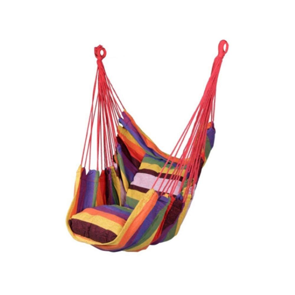 Outdoor Leisure Swing Hanging Chair Indoor Rocking Chair Hammock: Rainbow colors