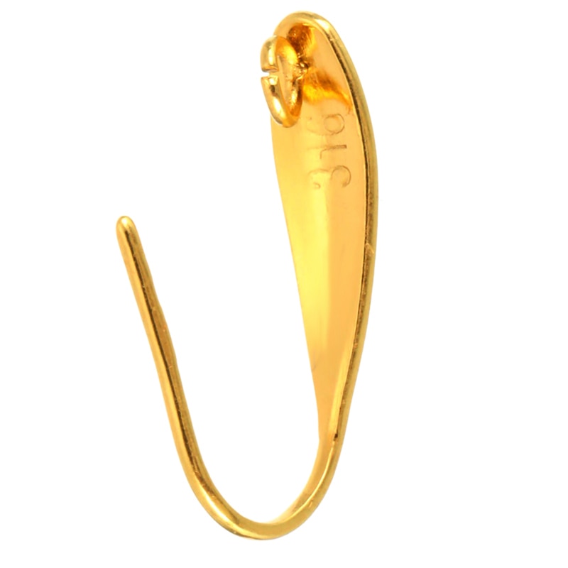 20pcs/set Stainless Steel Simple Ear Hook Earring DIY Jewelry Findings Making Accessories Gold/Steel Color