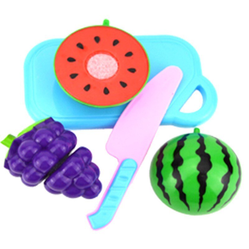 1 Set Del Bambino Precoce Giocattoli Educativi Cucina Divertimento In Età Prescolare Dei Bambini di Plastica di Taglio di Verdure Frutta Cibo Finta Giochi Per Bambini: 1