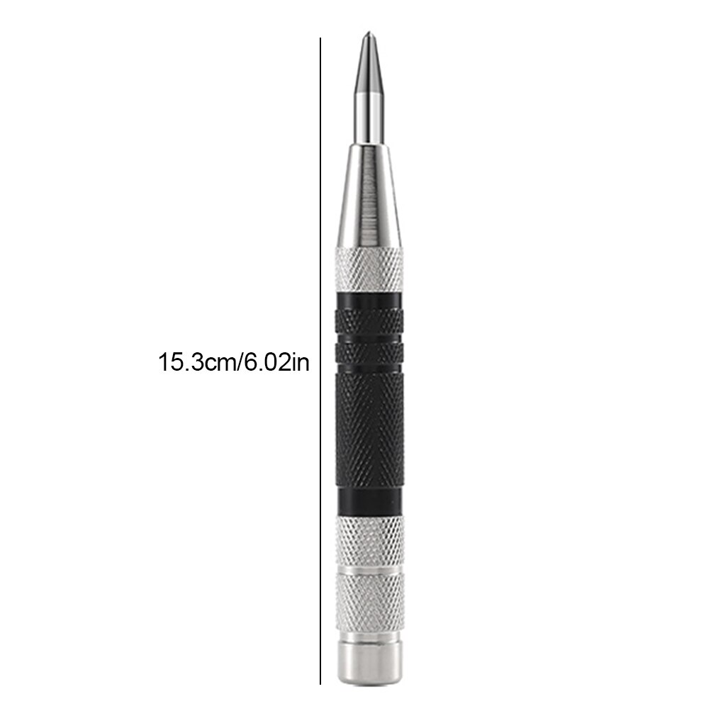 Automatic Center Punch Locator Center Punch Pin Steel Spring Window Breaker Non-slip Portable Woodworking Puncher Hand Tools: L Center Punch