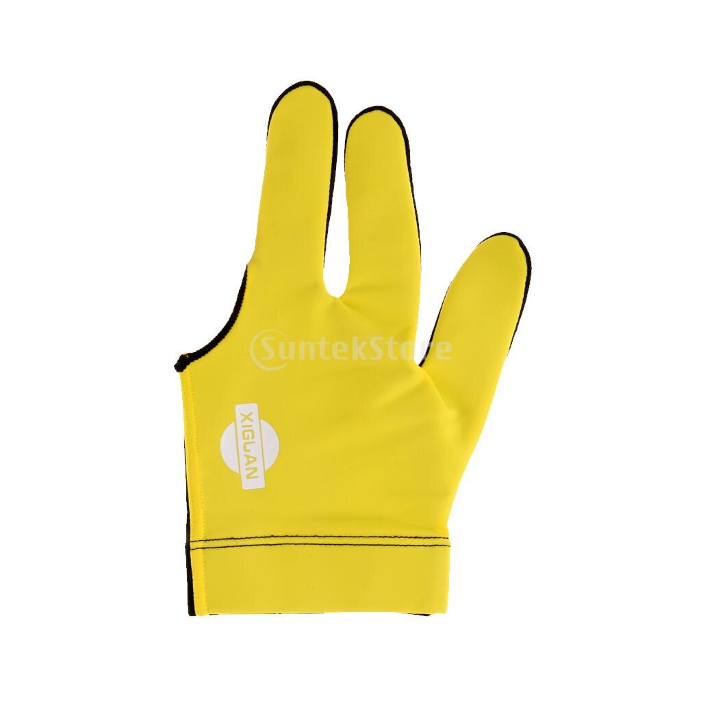 Billiard Pool Shooters Left Hand 3 Fingers Gloves 5colors Billiard Gloves Snooker Gloves Billiard Accessories: Yellow