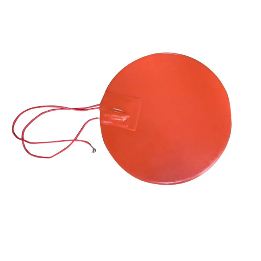 12V 24V 220V 50 80 100 150 160 180 200 220 250 300mm OD Flexible Waterproof Silicone Heater Pad For 3D Printer Oil Tank Drum