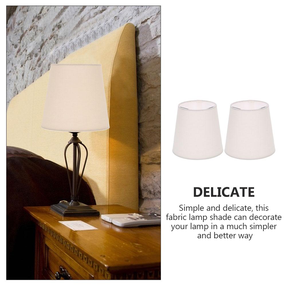 Stoffen lampenkap 2 stuks Lichtgewicht Eenvoudige structuur Ijzer Materiaal Bureau Tafel Vloerlampen Shades Vervangingshoes