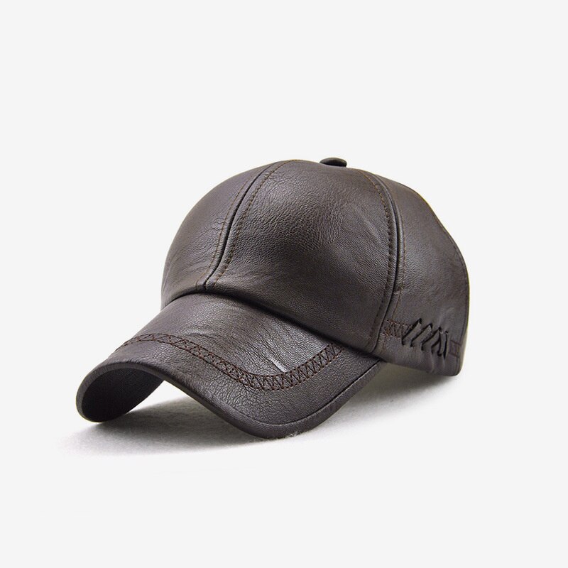 herbst Winter Dad Leder Hüte Neue Outdoor Freizeit Baseball Kappe Im Mittleren Alter und Alten männer Große Größe PU sport kappen 56-60cm