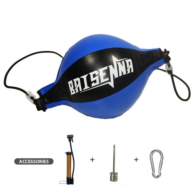 Bolsa de boxeo con anillo de bloqueo MMA para adultos, Bola de boxeo de PU, pera, bolas de velocidad para reflejos, equipo deportivo de Fitness, entrenamiento inflable