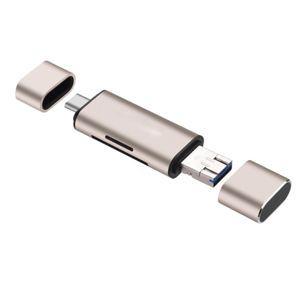 Quelima 5-in-1 Type C OTG Kaartlezer met USB vrouwelijke interface Voor PC USB 2.0 Lezen TF geheugenkaartlezer adapter