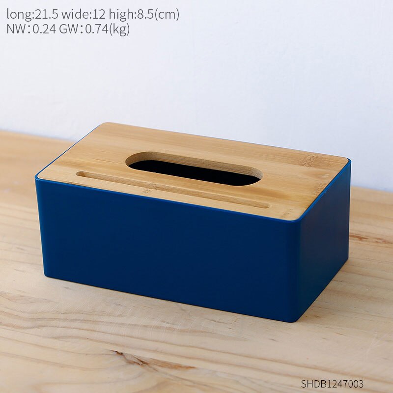 Nordic Tissue Box Multifunction Tissue Holder Decorative Tissue Boxes Living Room Bedroom Study Desk Decoration Accessories: A-blue