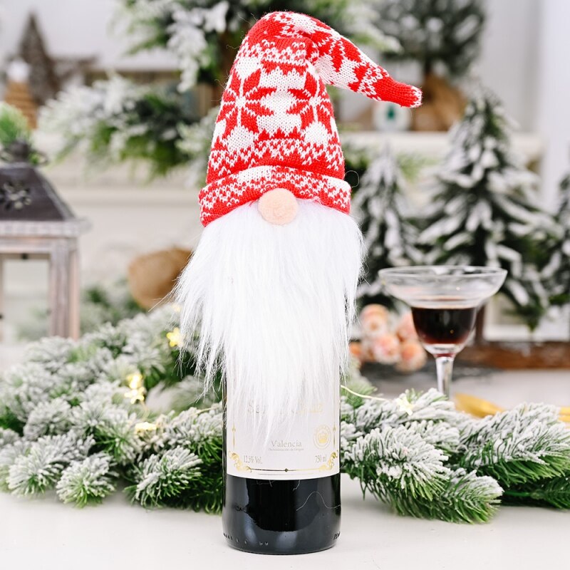 Bos oude man fles deksel kerst familie feest accessoires tafeldecoratie decoratieve wijnfles deksel: Hw2215a