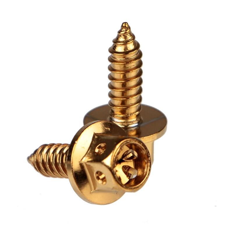 Blue plated 304 stainless steel outer hexagonal screw hollow big head flange self-tapping screw M5×15mm color screw: Gilded / M5