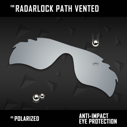 Lentes de repuesto oowlit para gafas de sol oakley radarlock path vented  oo9181 polarizadas (varios colores): Cromo plateado