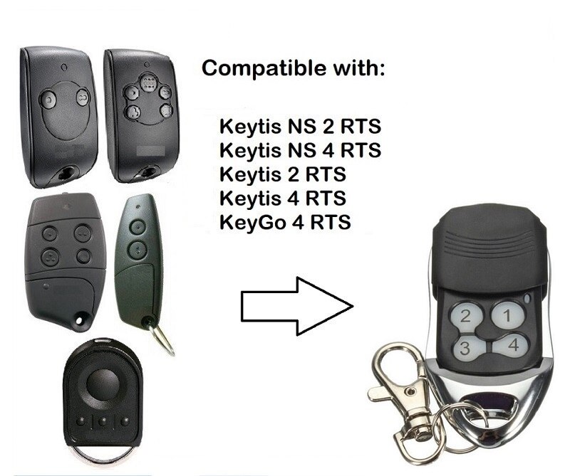 Keytis 2 RTS/ Keytis 4 RTS/ KeyGo 4 RTS garage remote control 433,42Mhz rolling code remote control
