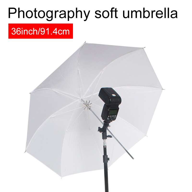 36" Photo Studio Video black sliver Umbrella Photography Translucent White Flash Light Diffuser Umbrella Camera Accessories