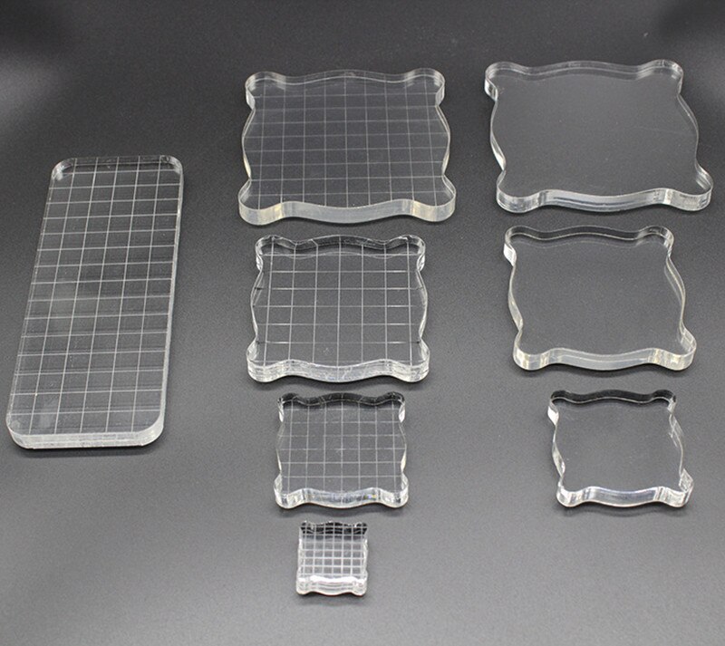 1PC Clear Stamps Acrylic Block For Transparent Stamp Acrylic Pad DIY Scrapbooking Decoration Tools For School Office Supply