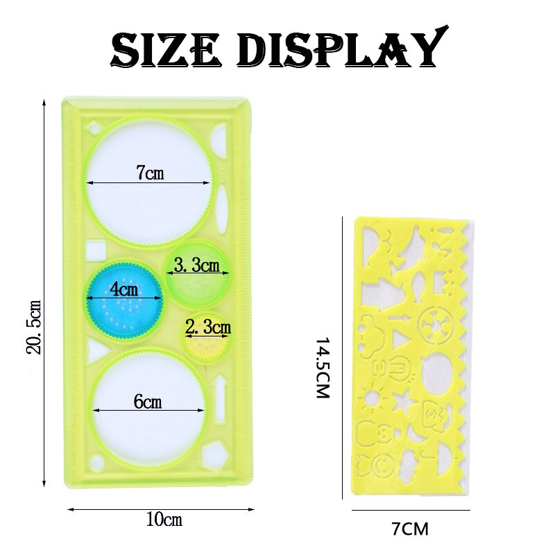 Stationery Ruler Color Painting Supplies Drafting Tool Art Drawing Template for Child Ten Thousand Flower Magic Ruler
