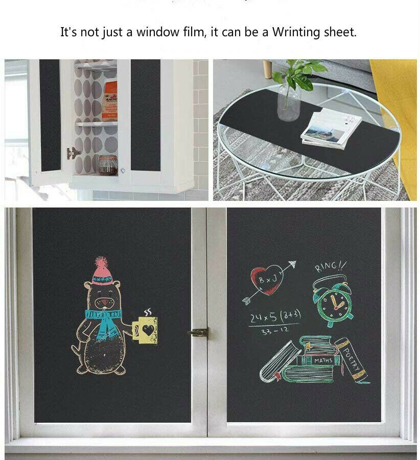 Blackout Window Film Static Cling Perfect Privacy 99%UV Rejection 90*200cm