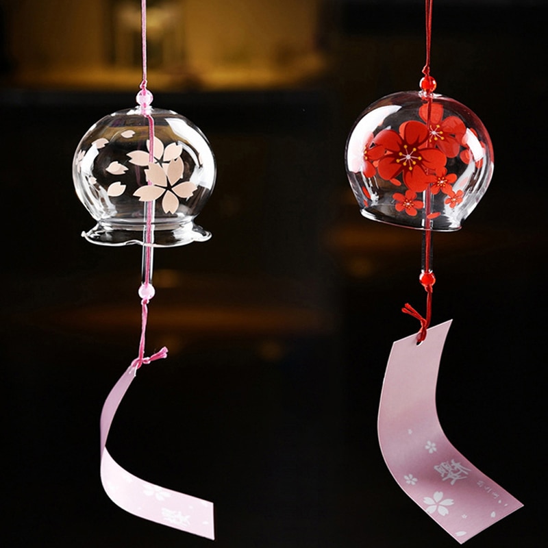 1pc vindklocka japan vindspel handgjorda glas furin spa kök kontorsinredning japansk rumsinredning för heminredningsfest