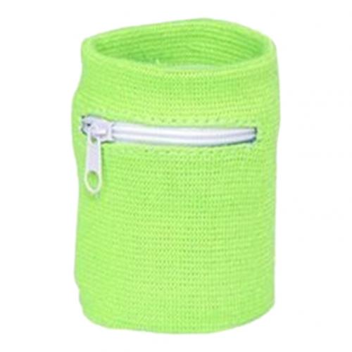 Poignet portefeuille pochette brassard sac pour clé carte sac de rangement étui bracelet bandeau femmes sac Sport fermeture éclair monnaie porte-monnaie: Green