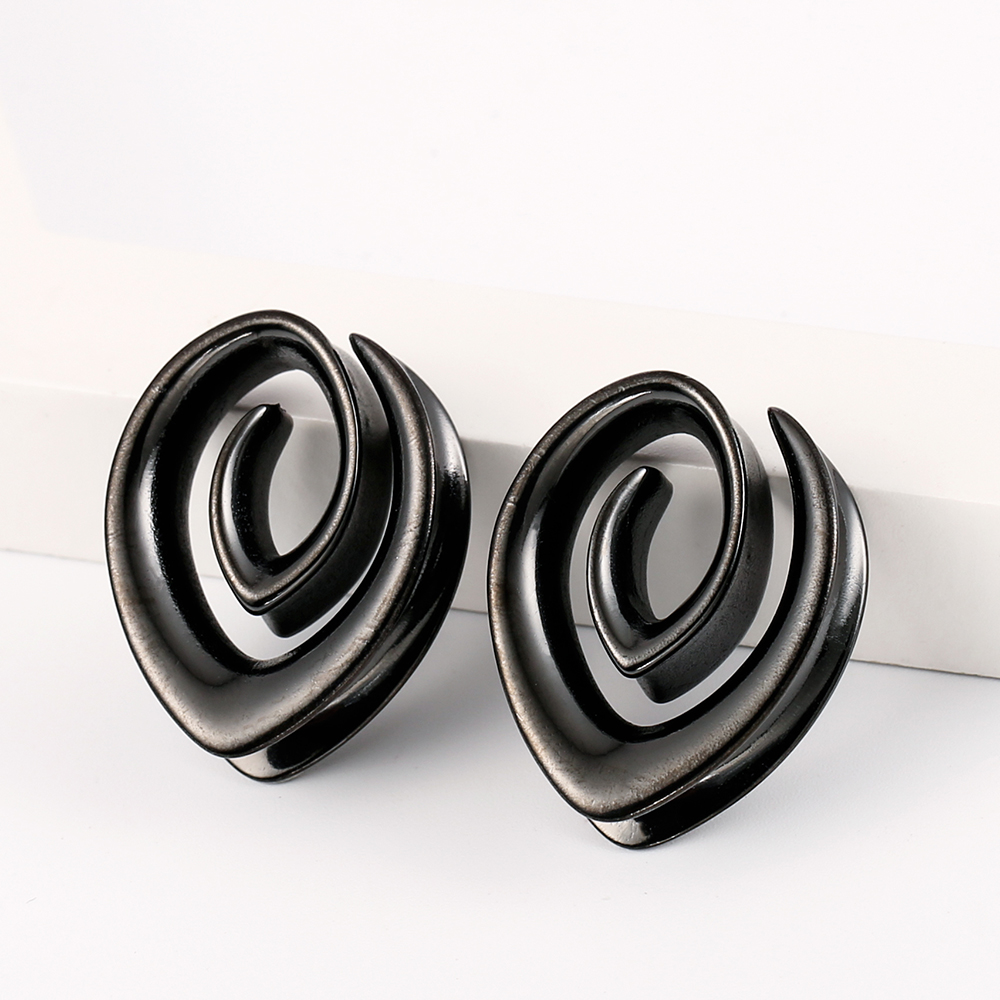 Twolobes, 2 uds., tapones de sillín simples en espiral, perchas, túneles, medidores para lóbulo estirado, Piercing en la oreja, joyería corporal para mujer, dilataciones