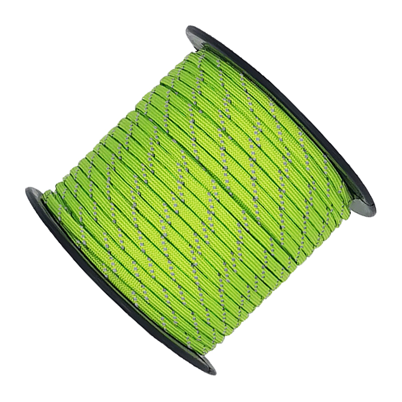 50/100 m multifunctioneel 7-kern reflecterend 550 paracord touw 4 mm camping survival edc outdoor parachute koord lanyard reddingstouw: green / 20m