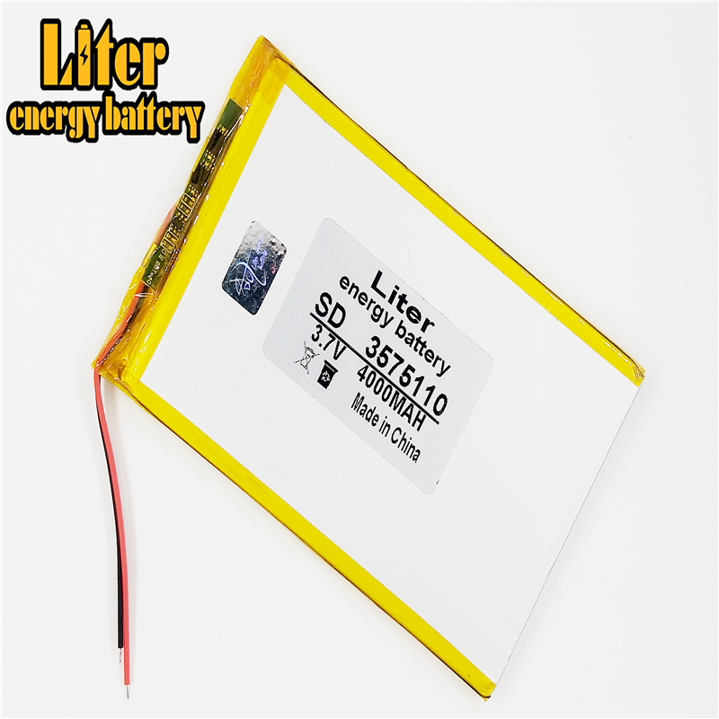 3575110 Tablet Batterij Capaciteit 3.7V 4000mA Universele Li-Ion Batterij Voor Tablet Pc 7 Inch 8 Inch 9Inch