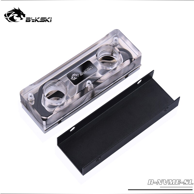 BYKSKI-bloque acrílico para disco duro de estado sólido M.2 SSD /2280 /22110, sistema de refrigeración por agua, B-NVME-SL de radiador