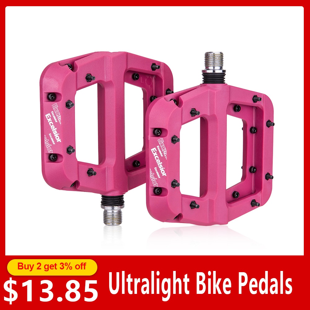 Ultralight Platte Platform Fiets Pedalen Nylon Fiets Pedalen Voor Mountainbike 9/16 '"Fietsen Sealed Du Dragende Pedalen