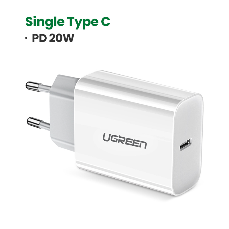 Ugreen 36W caricabatterie rapido USB carica rapida 4.0 3.0 tipo C PD ricarica rapida per iPhone 13 caricatore USB con caricatore per telefono QC 4.0 3.0: singolo PD20W