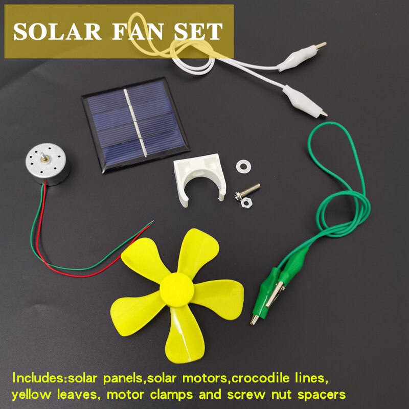 Solar speelgoed Motor Grote Fan Leaf Technologie kleinschalige Productie Power Generatie Student Zonnepaneel Batterij Speelgoed Fan Hand -gemaakt