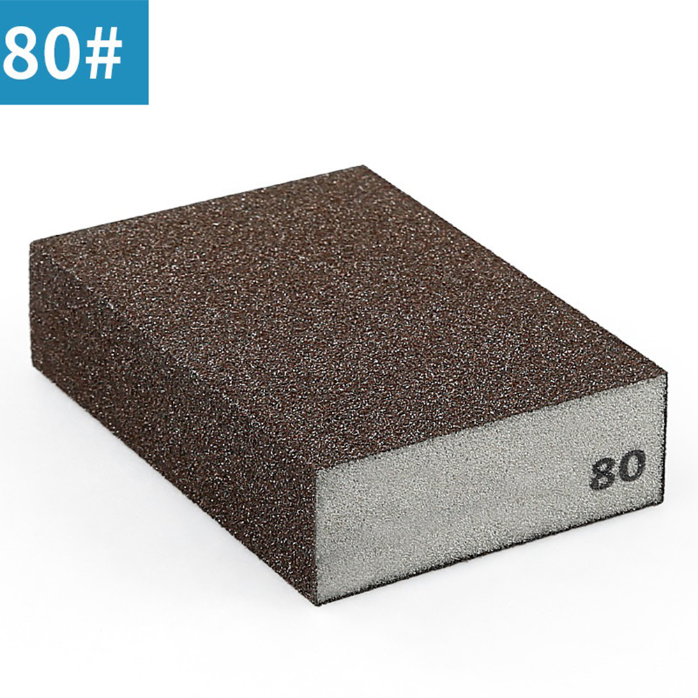 Schleifschwamm, Körnung 60, 80, 100, 120, 180, 240, 320, Wandschleifschwamm, Sandblock, Schleifpapier, Modellfarbe, polierter Sandstein: Gold