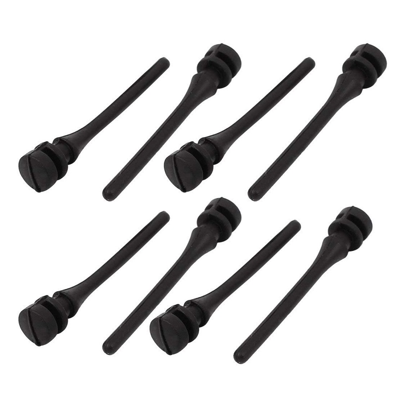 20 stuks zwarte pc ventilator rubberen schroef demping nagel trillingsdemping siliconen schroef pin klinknagel