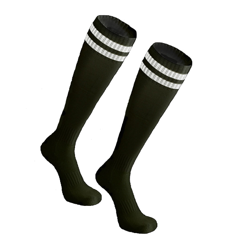 Calcetines deportivos de algodón para hombre y mujer, leggins por la rodilla, fútbol, béisbol, fútbol, tobillo en la rodilla, 1 par,: black