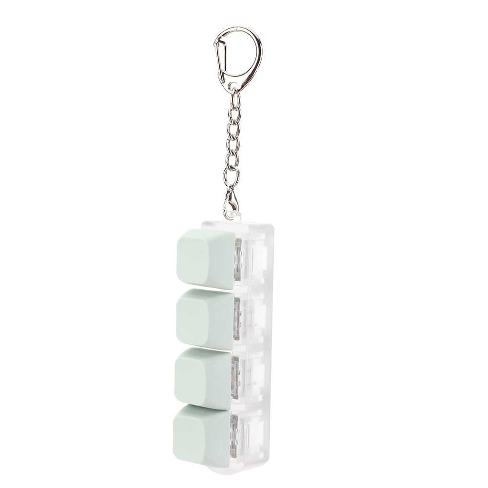 Juguete de tecla de teclado DIY para adultos, llavero Fidget, juguetes de descompresión, llave mecánica, para aliviar el tiempo de paso: Verde claro