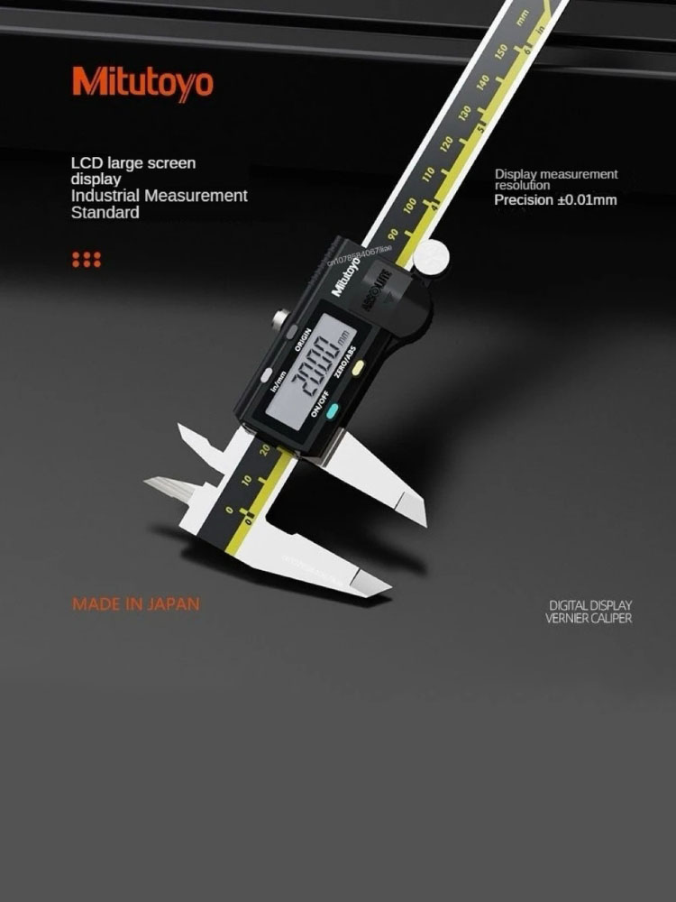 Mitutoyo messschieber mit digitalem lcd-Anzeige , 0.01mm hochpräzise, verschleißfeste edelstahl 150/200/300mm messwerkzeuge