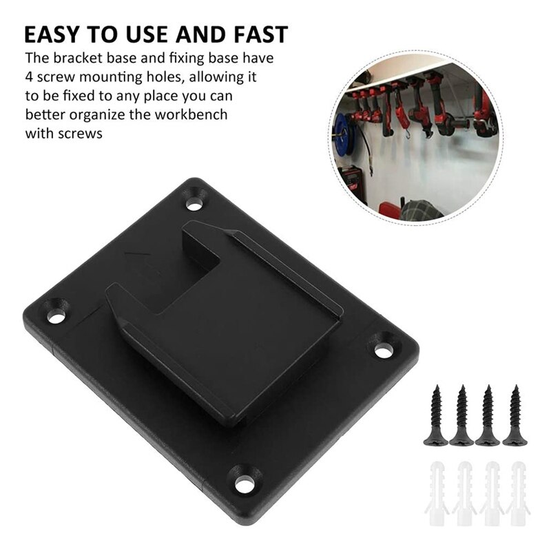 Soportes de herramientas con 24 tornillos para Dewalt, montaje de taladro de 20V, compatible con Milwauke E M18, 6 paquetes