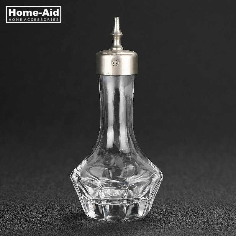 Skrå streg flaske 50ml bitter flaske glas spiritus hælder bar værktøj bartender karaffel cocktail barware: 50ml sølv