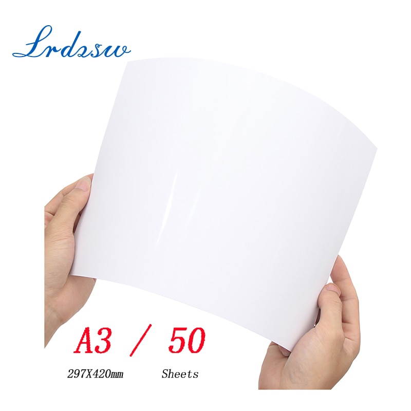 50Sheets Glossy A3 Photo Paper for Inkjet Printer Paper Imaging Supplies Printing Paper Photographic Color Coated