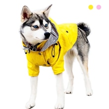 Casaco impermeável para cães de estimação, de alta qualidade, para cães pequenos, médios e grandes, jaqueta à prova de vento, capa de chuva para cães, capuz esportivo, roupas para animais de estimação