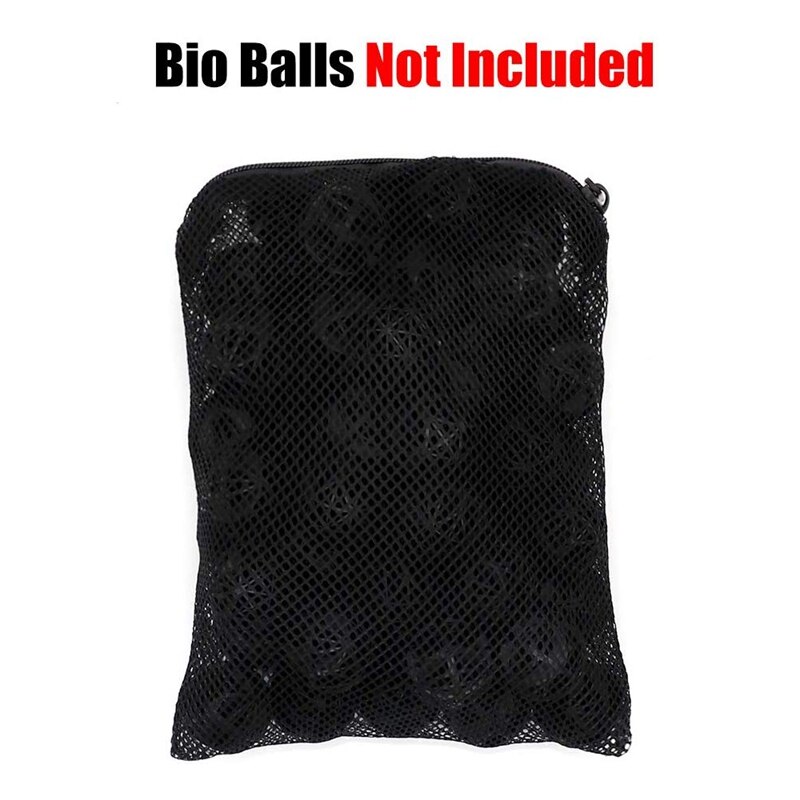 30 pakke akvarium mesh media filter poser high flow mesh bag gjenbrukbare nettposer med plastglidelås for fisketank bio baller pelleti