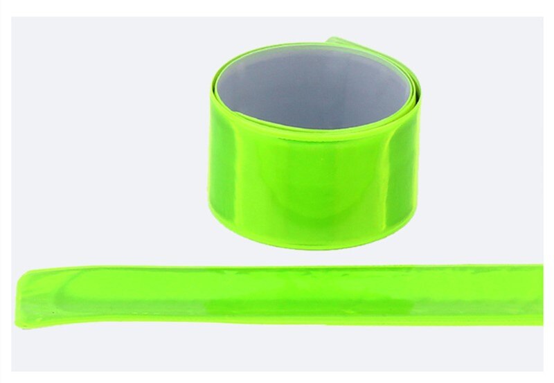 1PC Running Fishing Cycling Reflective Strips Warning Bike Safety Bicycle Bind Pants Leg Strap Reflective Tape: Fluorescent yellow