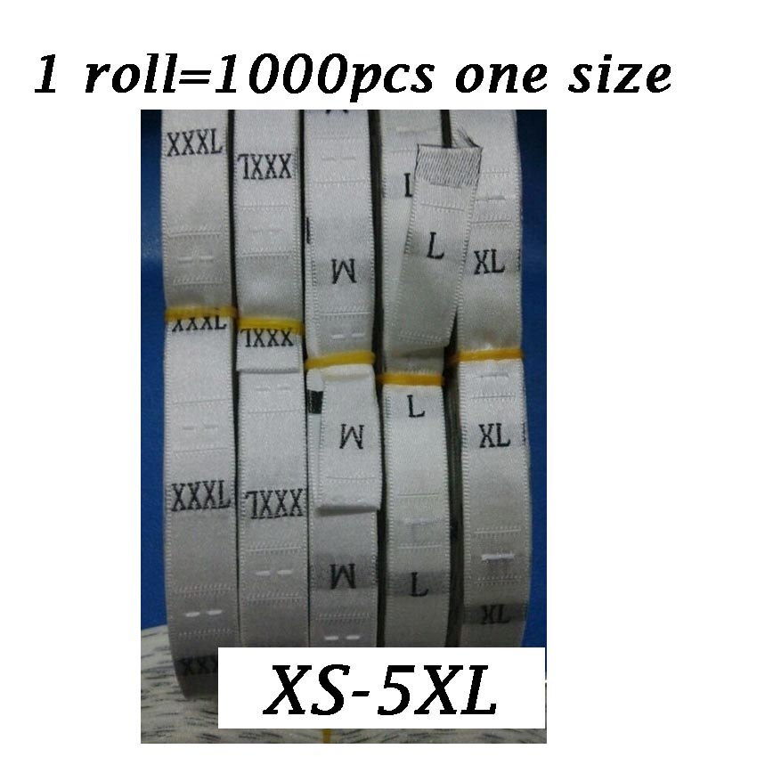 1000 kpl hoito-ohjeita, koko -5xl silkki- ja satiinivaatteiden naisten vaatteet, valkoiset miesten puvut, etiketit, numerot, ompelulaput