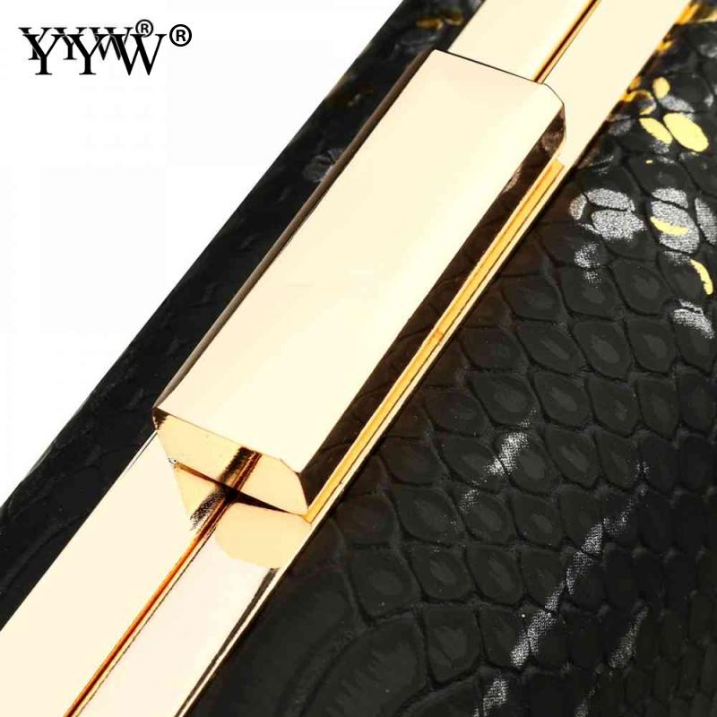 Snake Pattern Clutch Evening Bag Vintage Long Purse Night Clutch And Purse Party Prom Wallets With Sling Crossbody Shoulder Bag