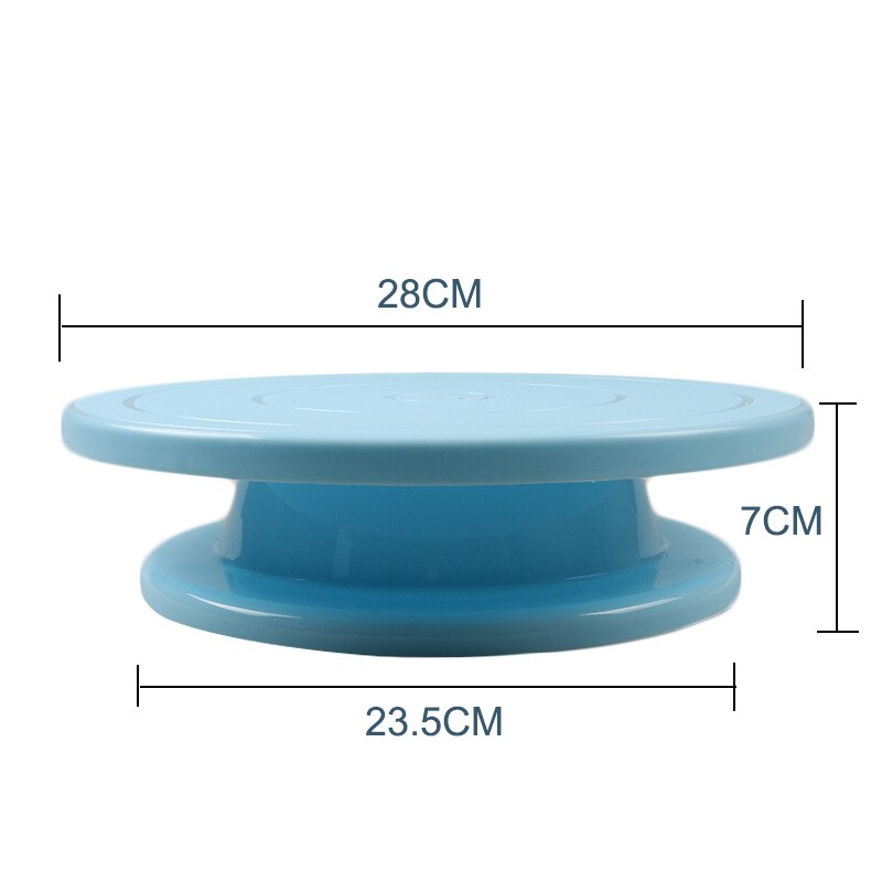 Suporte giratório de plástico para bolo, placas giratórias antiderrapantes para decoração de bolo, mesa rotativa, ferramenta de cozimento