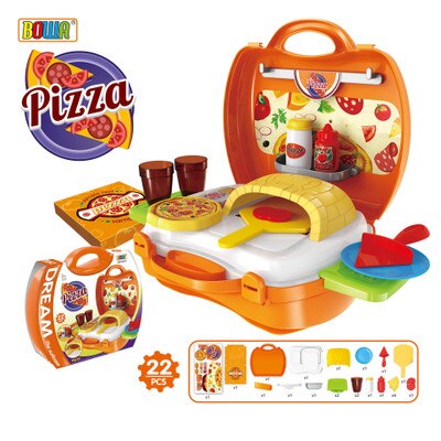 8 arten freundlicher Simulation Spielzeug Anzug Küche Kochen Utensilien freundlicher Kosmetik Spielzeug Abs Kunststoff Spielen Haus Rucksack Kasten: 7