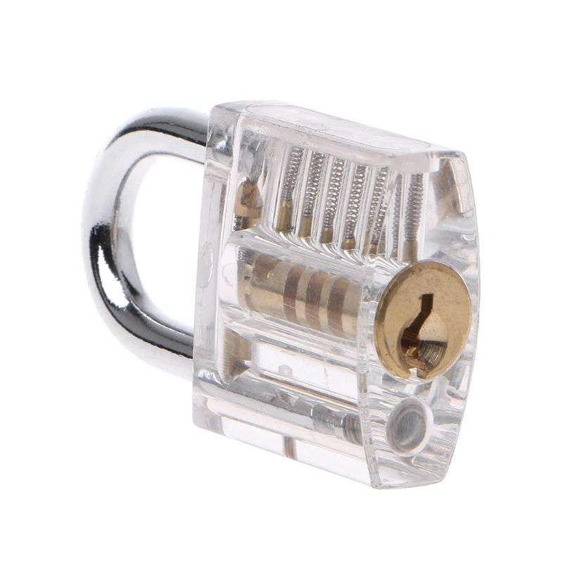 Cerraduras de corte transparente de 50mm/2 ", candado de práctica de vista interior, candado de Vista Visible, cerraduras de habilidad de entrenamiento, candado con llave, cerrajero a