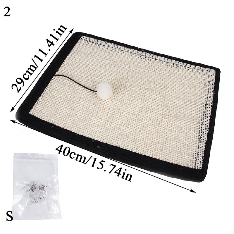 Pet Furniture for Cats Scratch Board Natural Sisal Protecting Furniture Chair Protector Pad Cotton Cat Toy Sofa Scratching Post: 2 / S